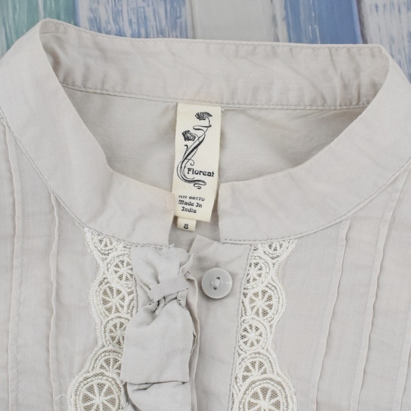 Floreat Long-Sleeve Blouse with Lace & Silk Trim S - Picture 5 of 8